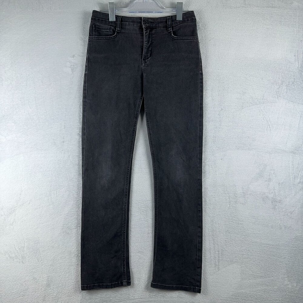 Jones New York Sutton Straight Leg Jeans Mid Rise Women's Black Size 6